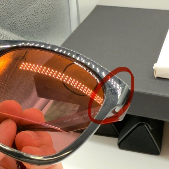 Armani Exchange AX4105SF Sunglasses Shiny Black Mirror Violet Women's *Note Pix* - Picture 8 of 13